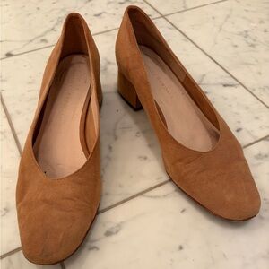 Loeffler Randall Tan Suede Block Heels